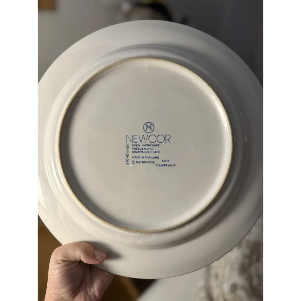 Newcor Stoneware Countryside Geese Chop Plate Platter 12.25